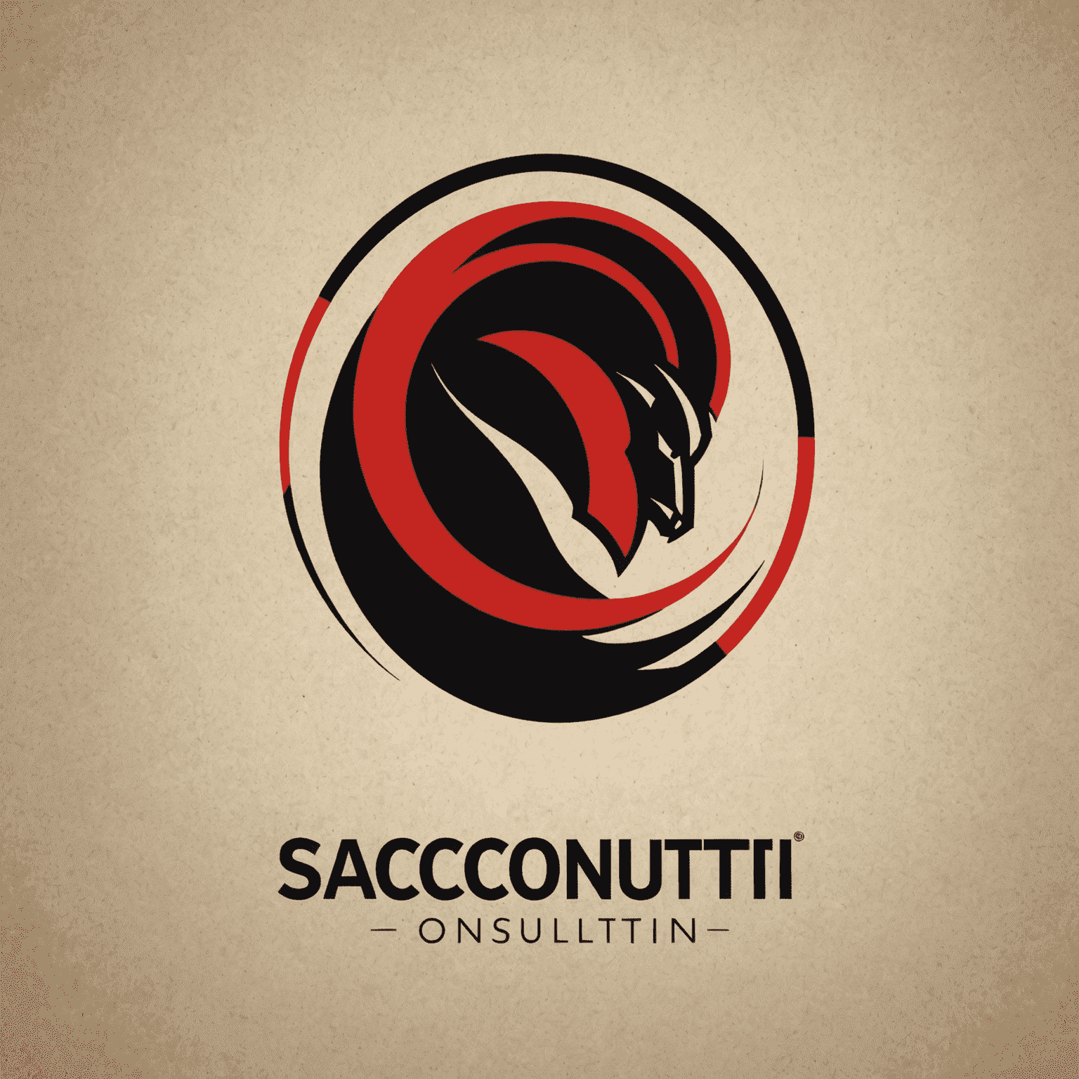 saconsulti logo - A modern, sleek design incorporating red and black elements, symbolizing business consulting in South Africa