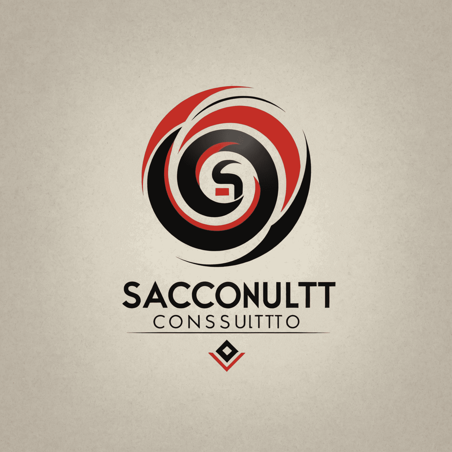 saconsulti logo - A modern, sleek design incorporating red and black elements, symbolizing business consulting in South Africa