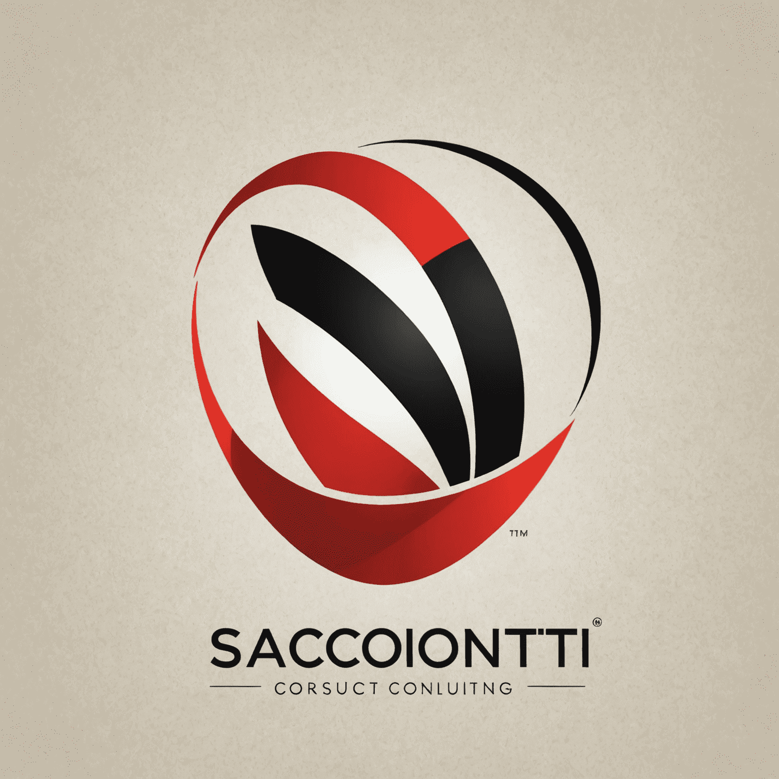 saconsulti logo - A modern, sleek design incorporating red and black elements, symbolizing business consulting in South Africa