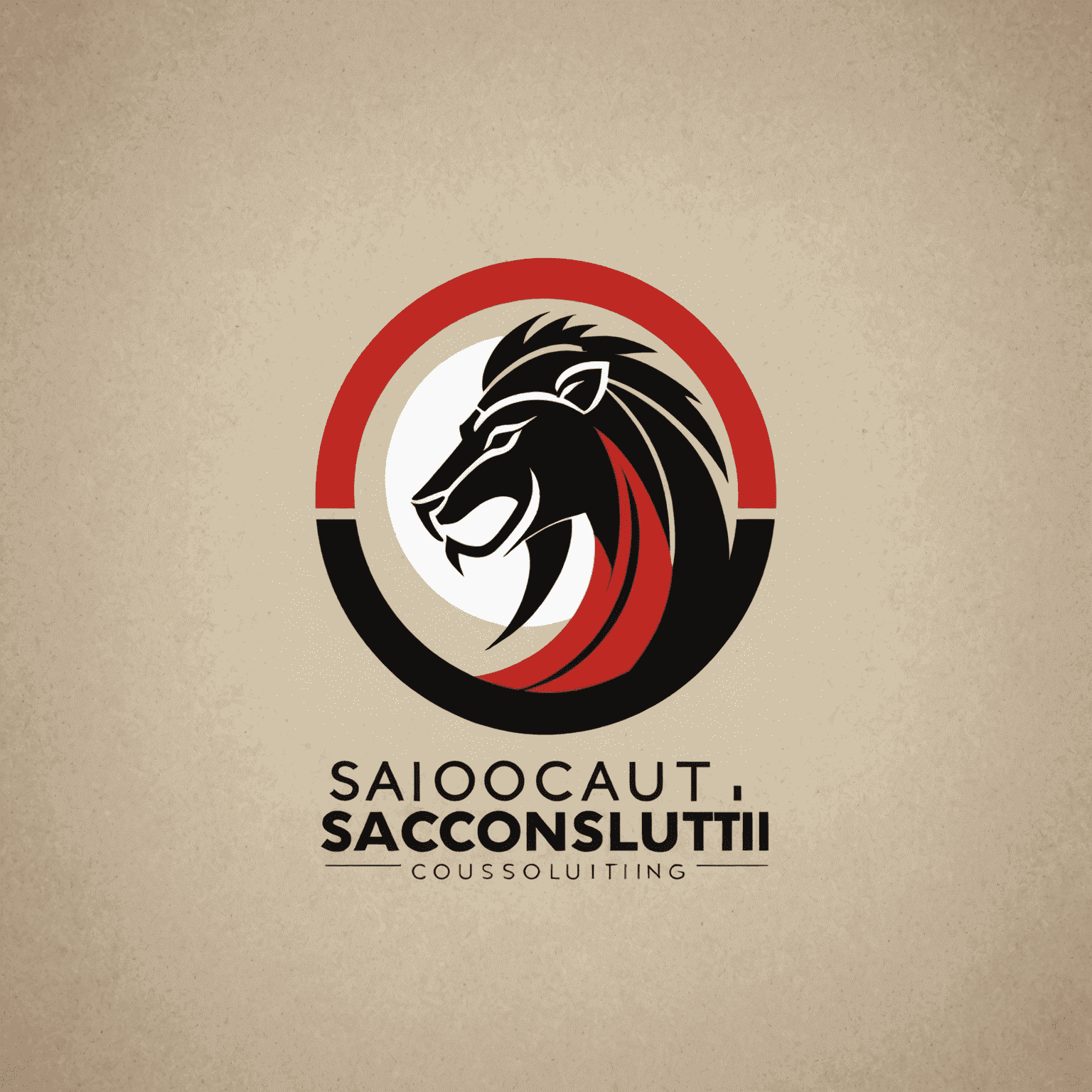 saconsulti logo - A modern, sleek design incorporating red and black elements, symbolizing business consulting in South Africa