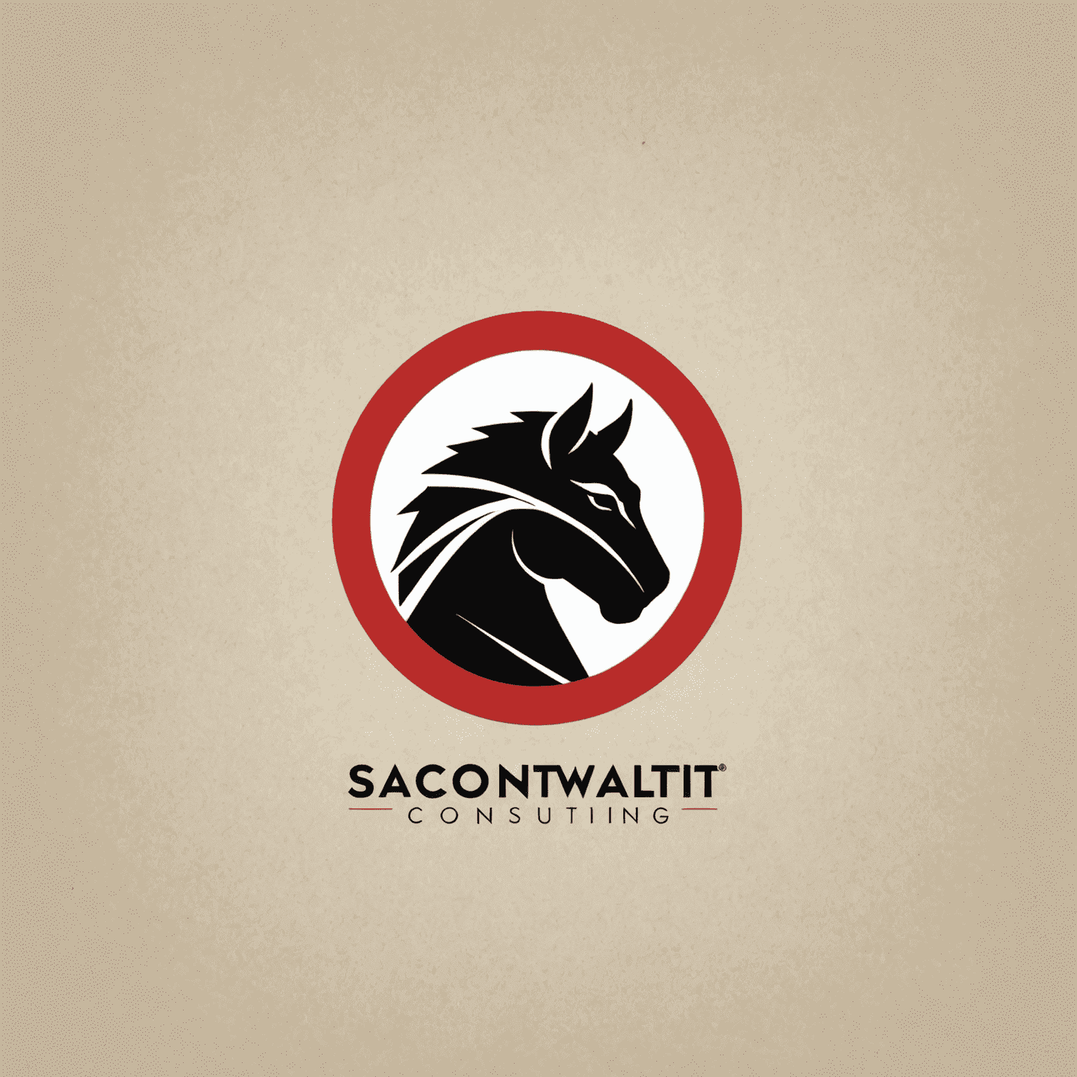 saconsulti logo - A modern, sleek design incorporating red and black elements, symbolizing business consulting in South Africa